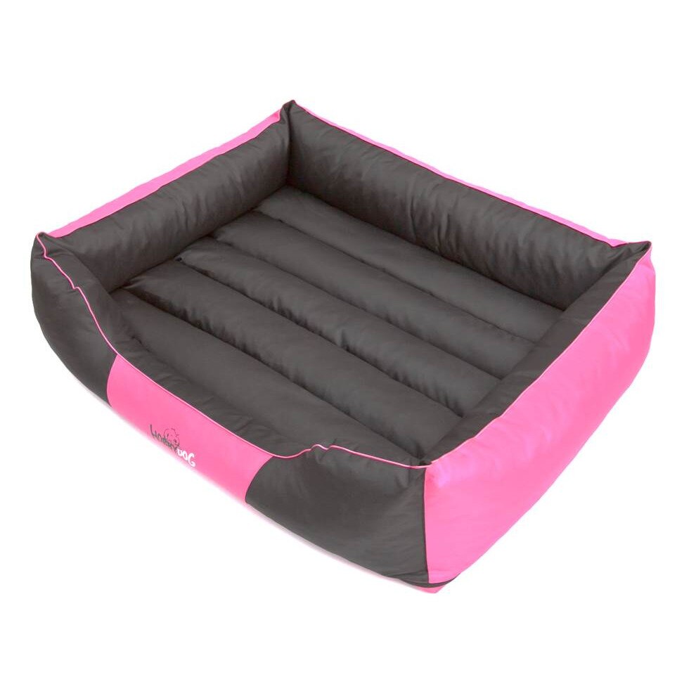 Culcus pentru animale, Hobbydog, L, Negru/Roz, 65x50 cm